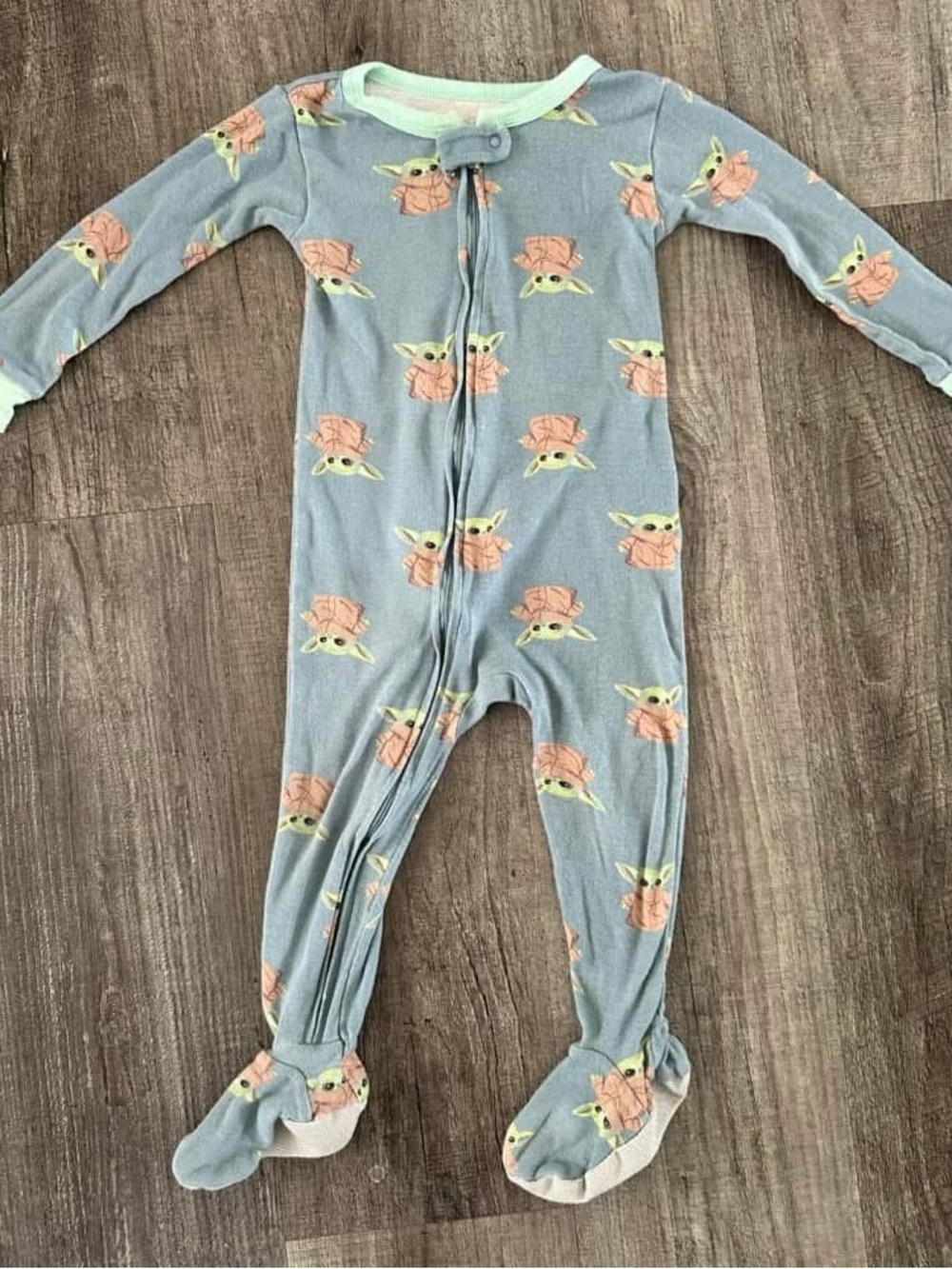 Baby Yoda Footed One-Piece Toddler Pajamas
